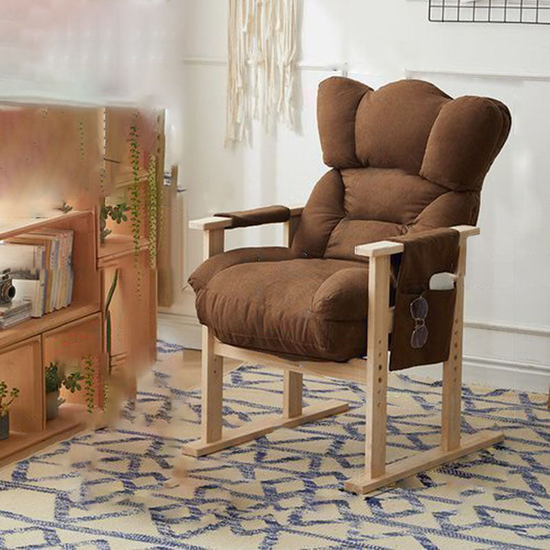 Modern Upholstered Wood Adjustable Accent Chair
