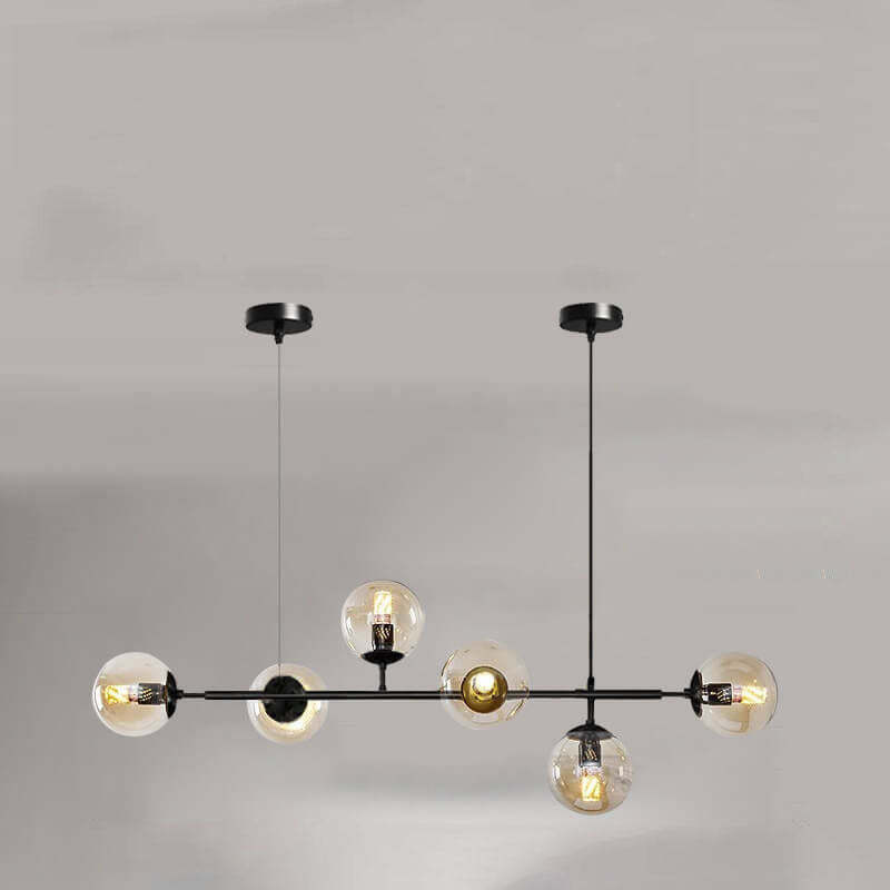 Nordic Colorful Orb Glass Island Chandelier