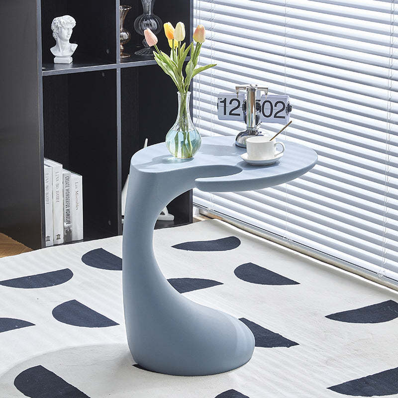 Contemporary Oval Base Plastic End Table