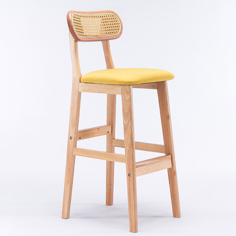 Minimalist PU Leather Open-Back Counter Stool