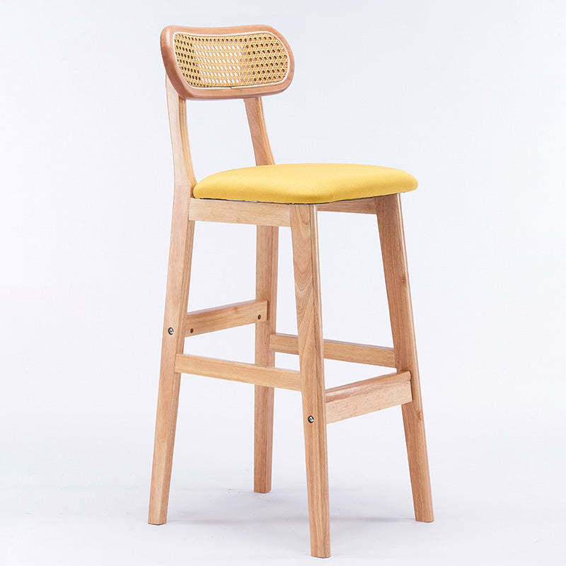 Minimalist PU Leather Open-Back Counter Stool