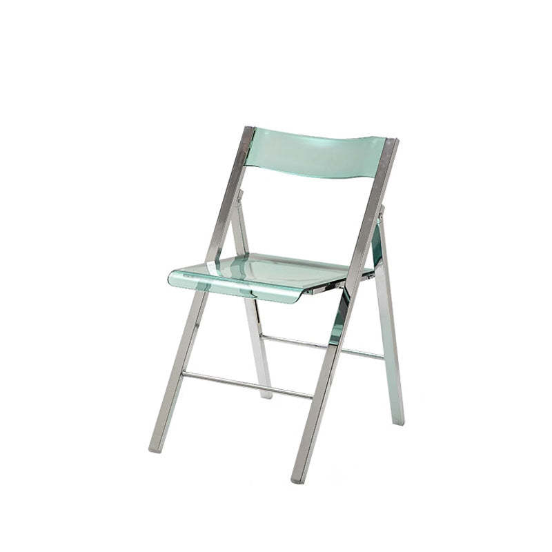 Nordic Acrylic Metal Foldable Dining Chair