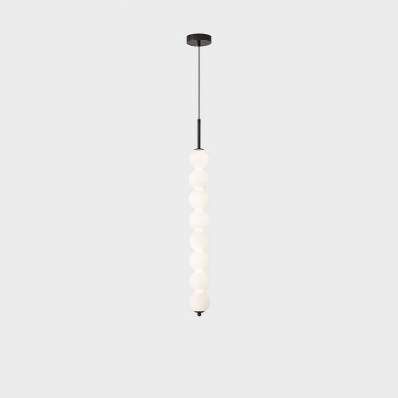 Nordic Brass Spherical Glass Strip LED Pendant Light