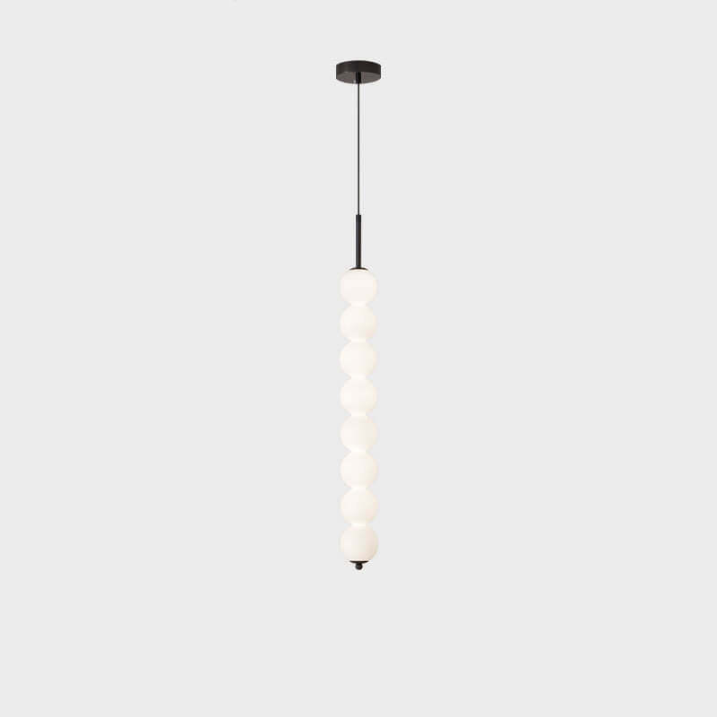 Nordic Brass Spherical Glass Strip LED Pendant Light