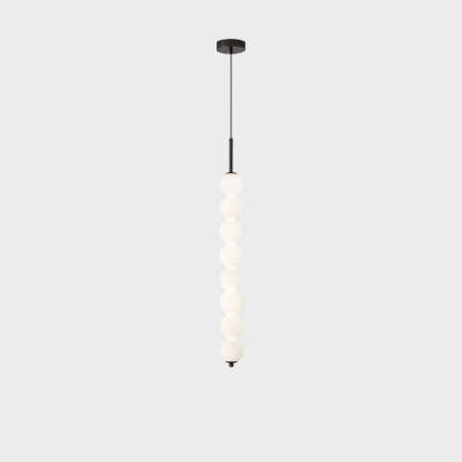 Nordic Brass Spherical Glass Strip LED Pendant Light