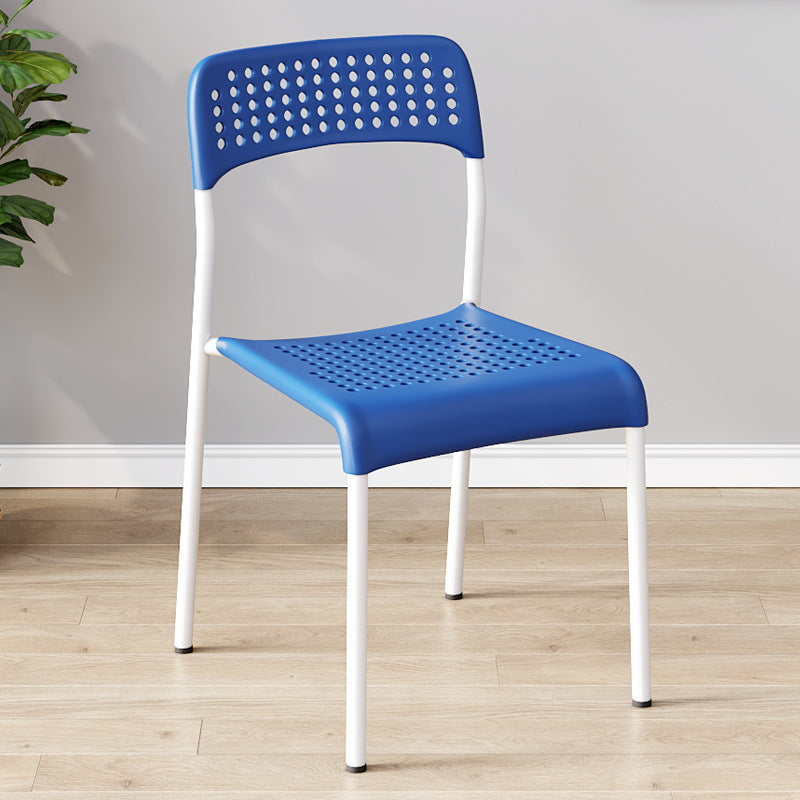 Minimalist Plastic Iron Perforated Dining Chair