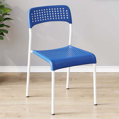 Minimalist Plastic Iron Perforated Dining Chair