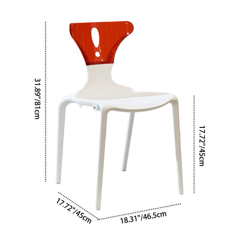 Scandinavian Exclamation Dining Chair — White