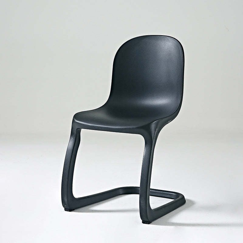 Scandinavian Bow-Frame Plastic Steel Dining Chair