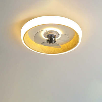 Nordic Minimalist Grain Flush Mount Ceiling Fan