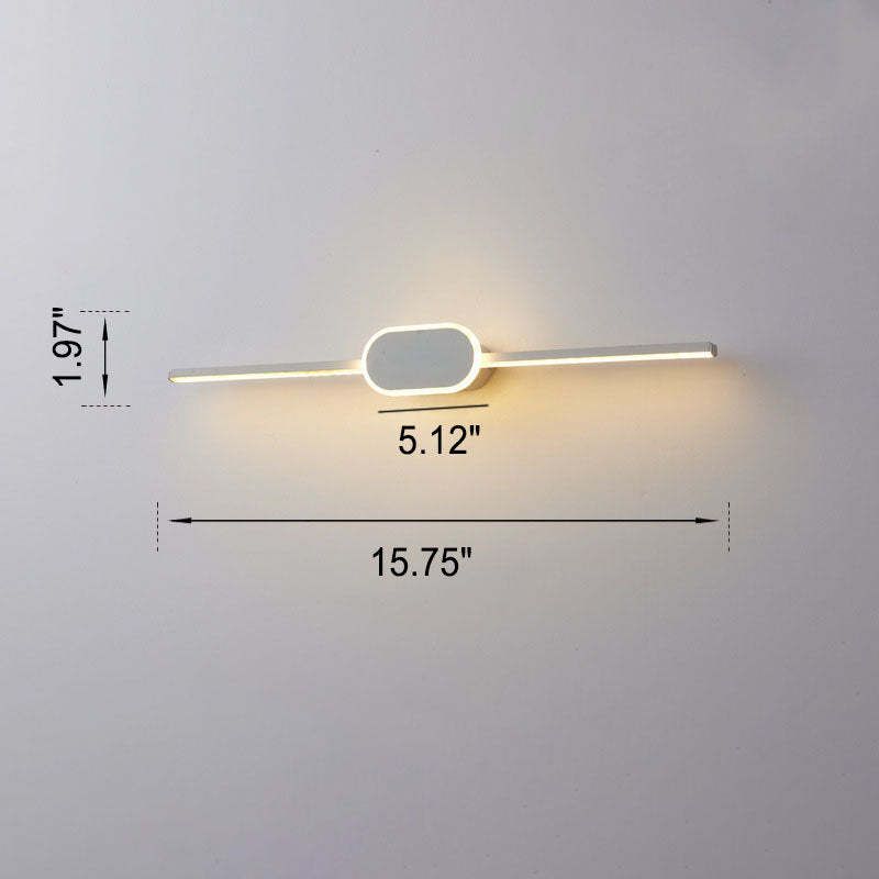 Minimalist Oval Base Vanity LED Sconce