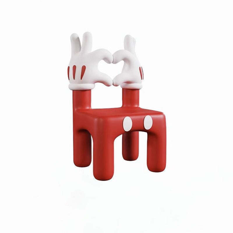 Red resin childlike accent chairs - creative