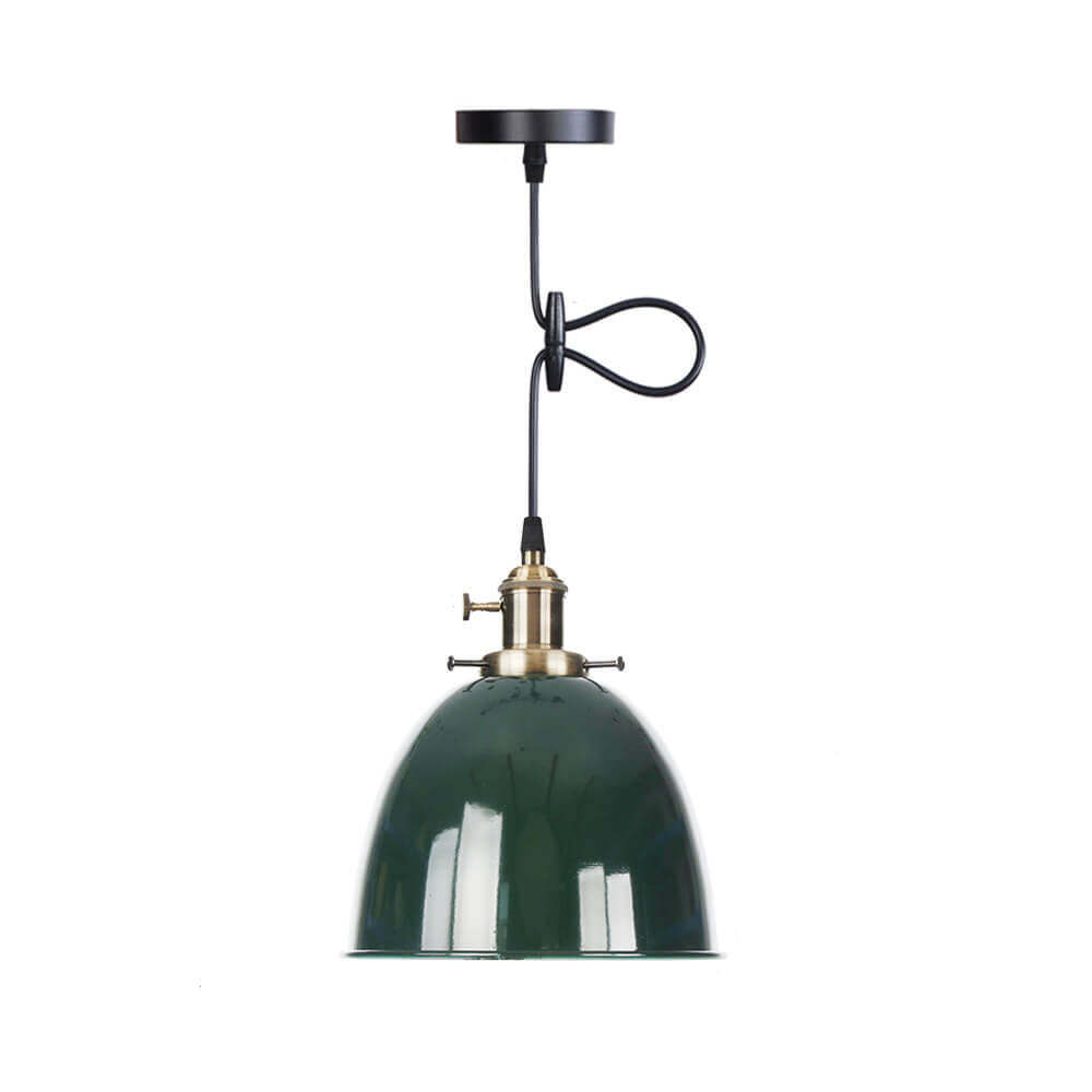 Industrial Iron Multicolor Bowl Pendant Light