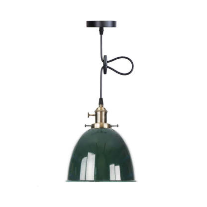 Industrial Iron Multicolor Bowl Pendant Light