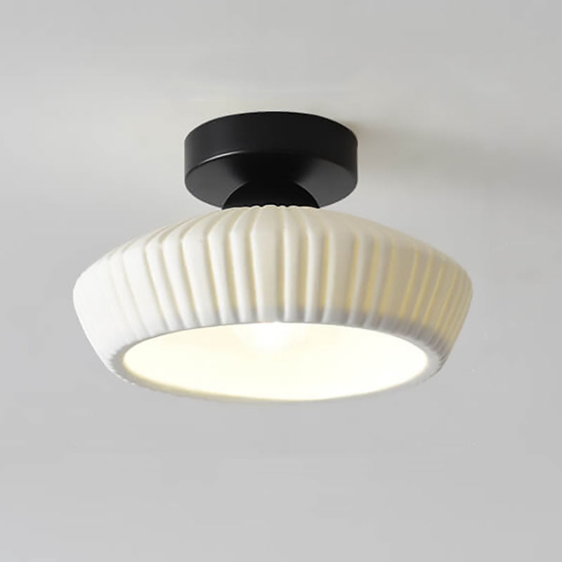 Modern Ceramic Disc Semi-Flush Ceiling Light — C / Gold / 220V-240V For UK/AU