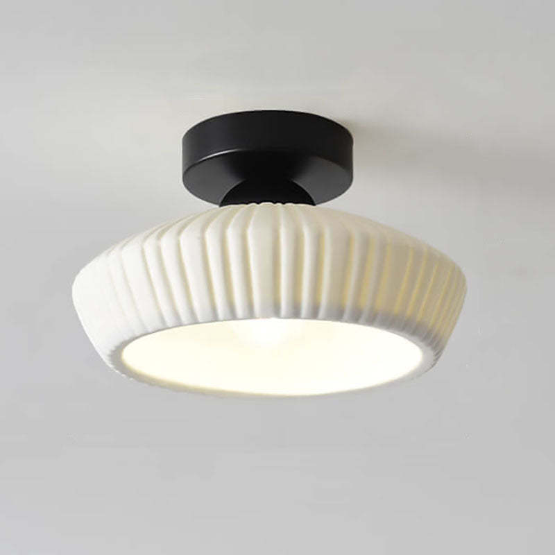 Modern Ceramic Disc Semi-Flush Ceiling Light — C / Gold / 220V-240V For UK/AU