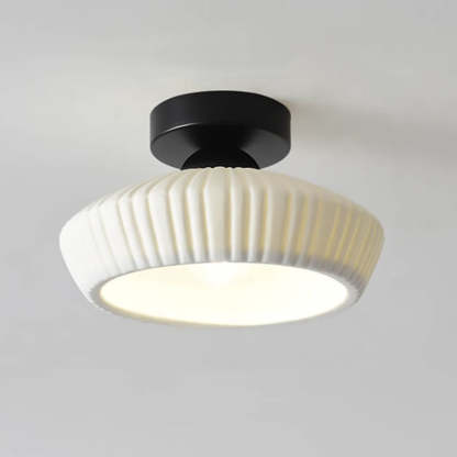 Modern Ceramic Disc Semi-Flush Ceiling Light — C / Gold / 220V-240V For UK/AU