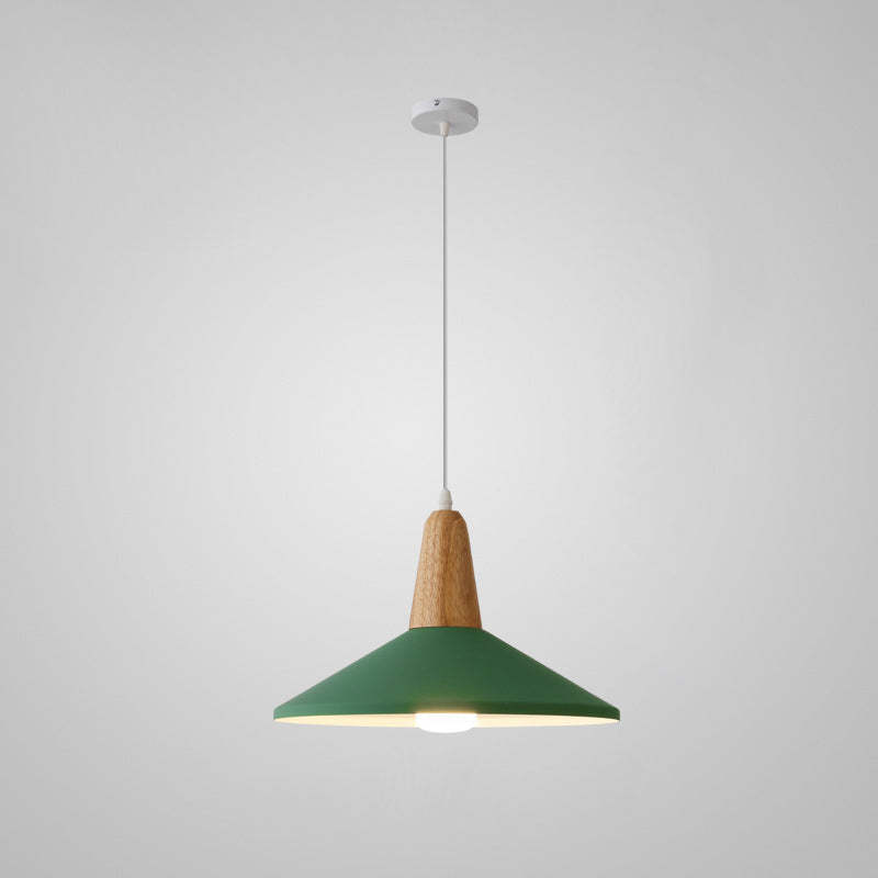 Nordic Macaron Aluminum Wood Pendant Light