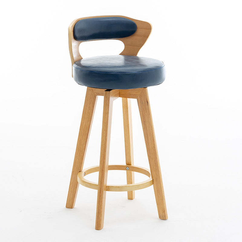 Contemporary Round PU Leather Bar Stool