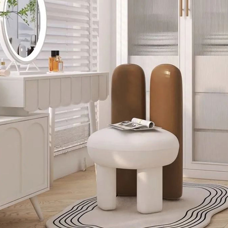 Nordic Velvet Rabbit-Ear Vanity Stool
