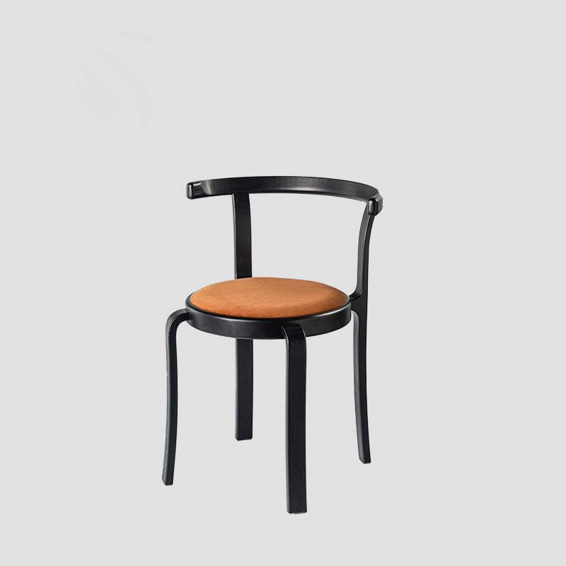 Chinese Wood Flannel Dining Chair