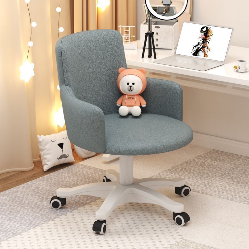 Minimalist Velvet Steel Rotatable Desk Chair