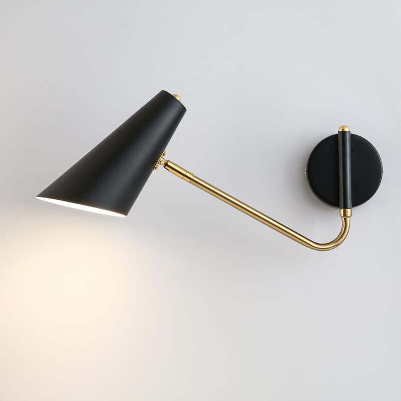 Nordic Rotating Wall Sconce — Black + Gold / Wiring / 220V-240V For UK/AU