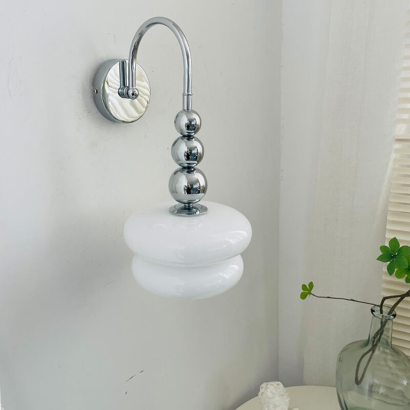 Macaron Cream Gourd Glass Wall Sconce