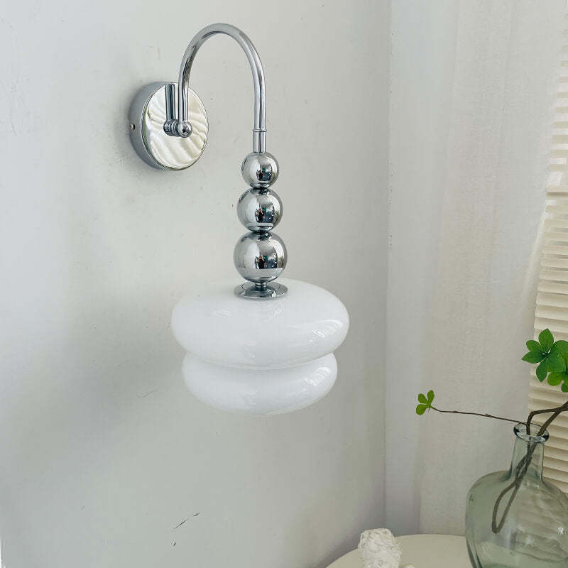 Macaron Cream Gourd Glass Wall Sconce