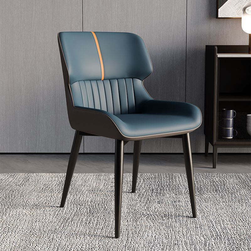 Minimalist Steel Leather Dining Chair