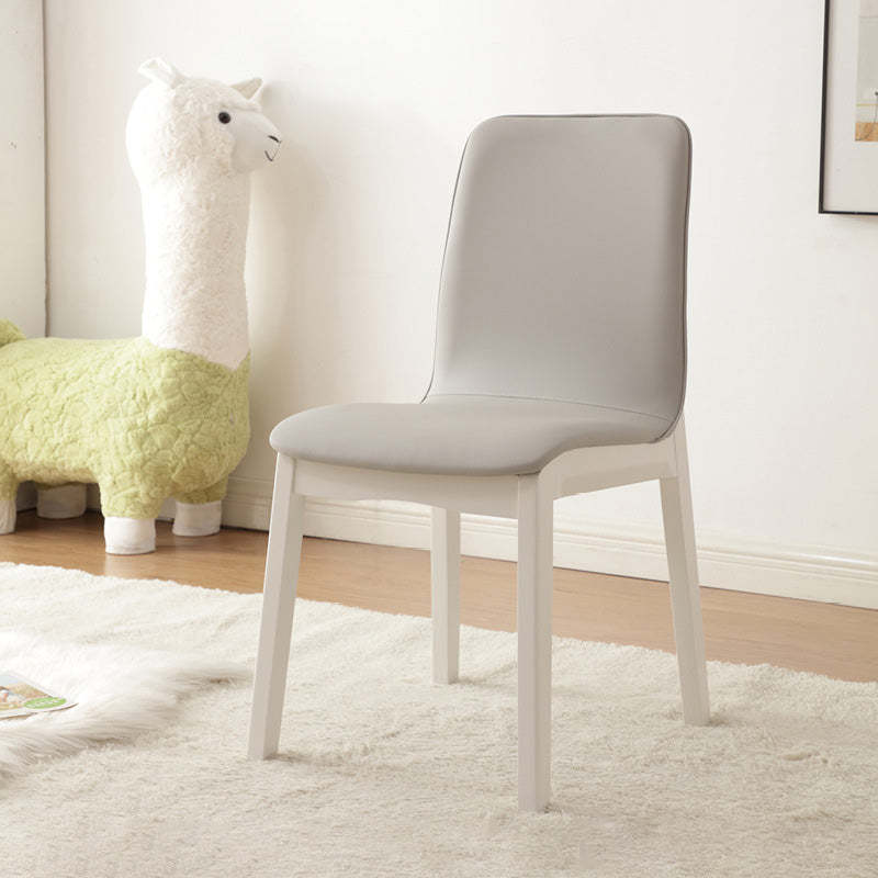 Nordic Leather Wood Frame Dining Chair
