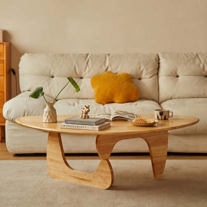 Vintage Triangle Solid Wood Coffee Table