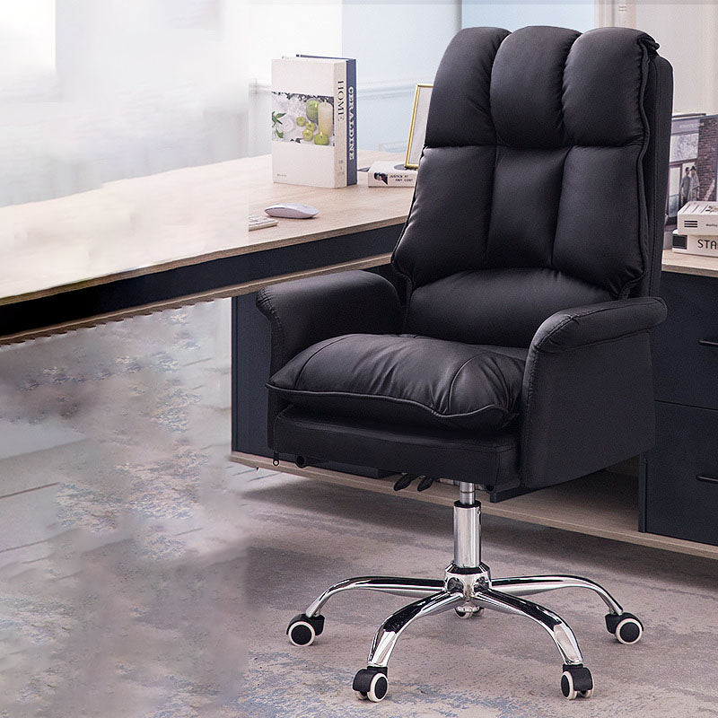 Minimalist PU Leather Steel Desk Chair