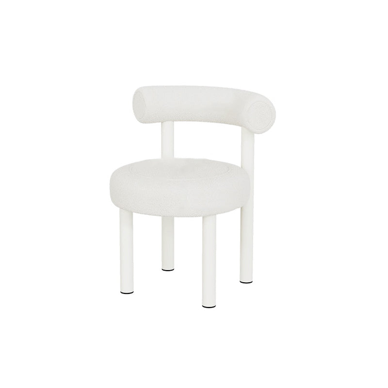 Nordic Round Leather Iron Vanity Stool