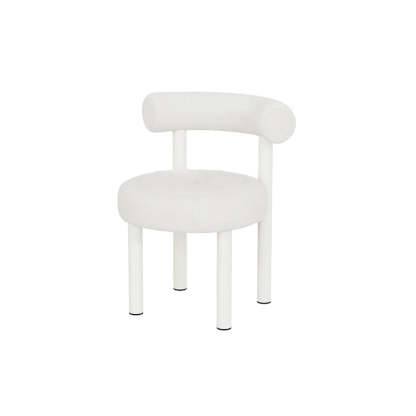 Nordic Round Leather Iron Vanity Stool