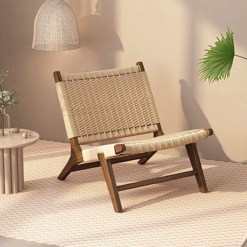 Nordic Woven Wood Rope Accent Chair