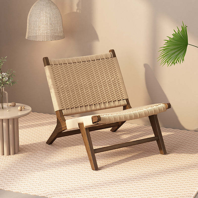 Nordic Woven Wood Rope Accent Chair