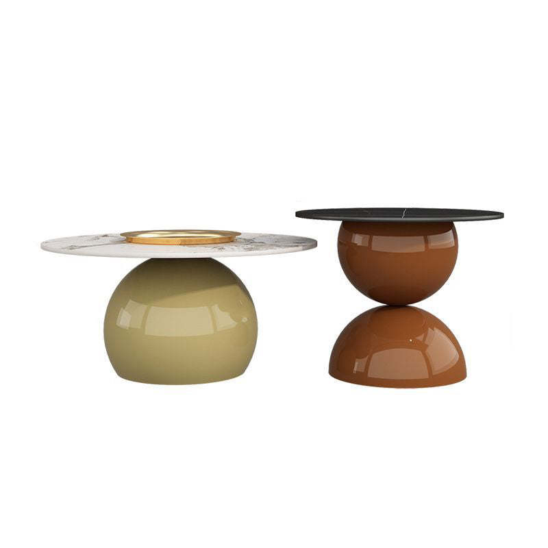 Nordic Geometric Rock Board Iron Coffee Table