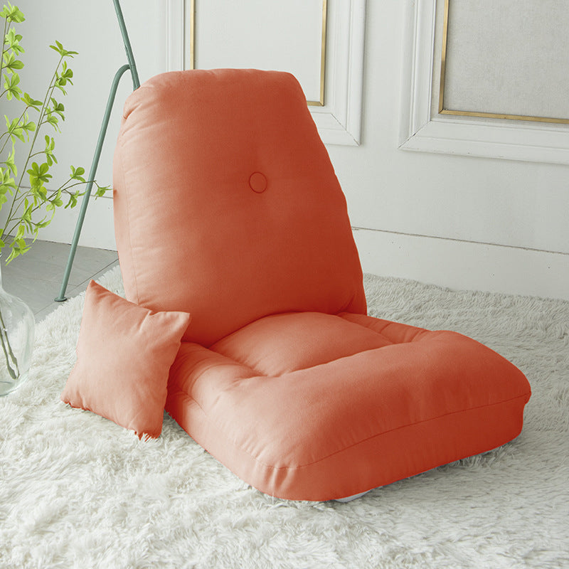 Minimalist Fabric Brushed Cotton Armless Sofa — Orange