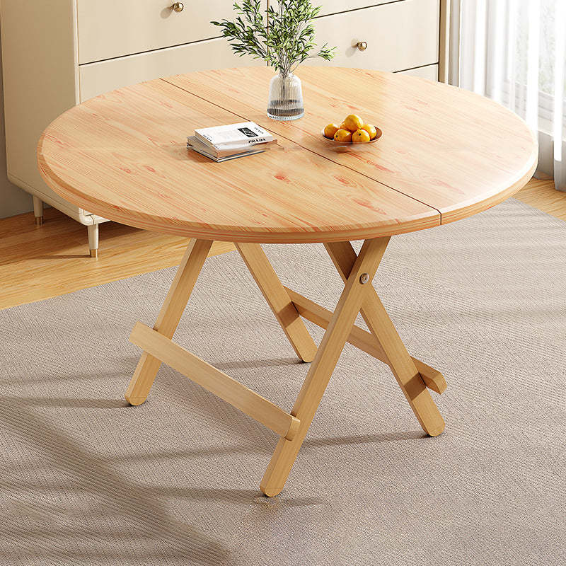 Lighom round 4-seat wood dining table for dining room — 28.5" H x 39.5" Dia / Natural