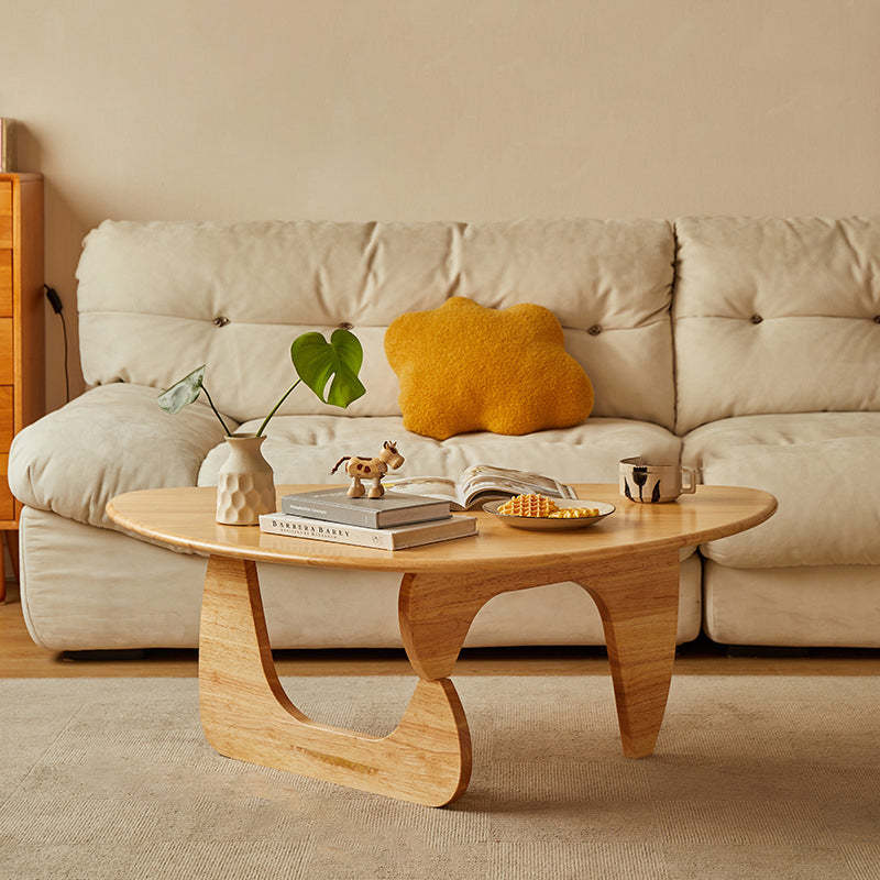 Vintage Triangle Solid Wood Coffee Table