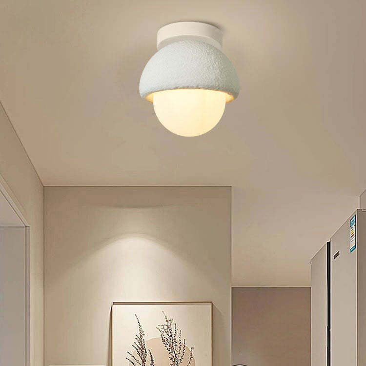 Modern Plastic Round Flush Mount Light