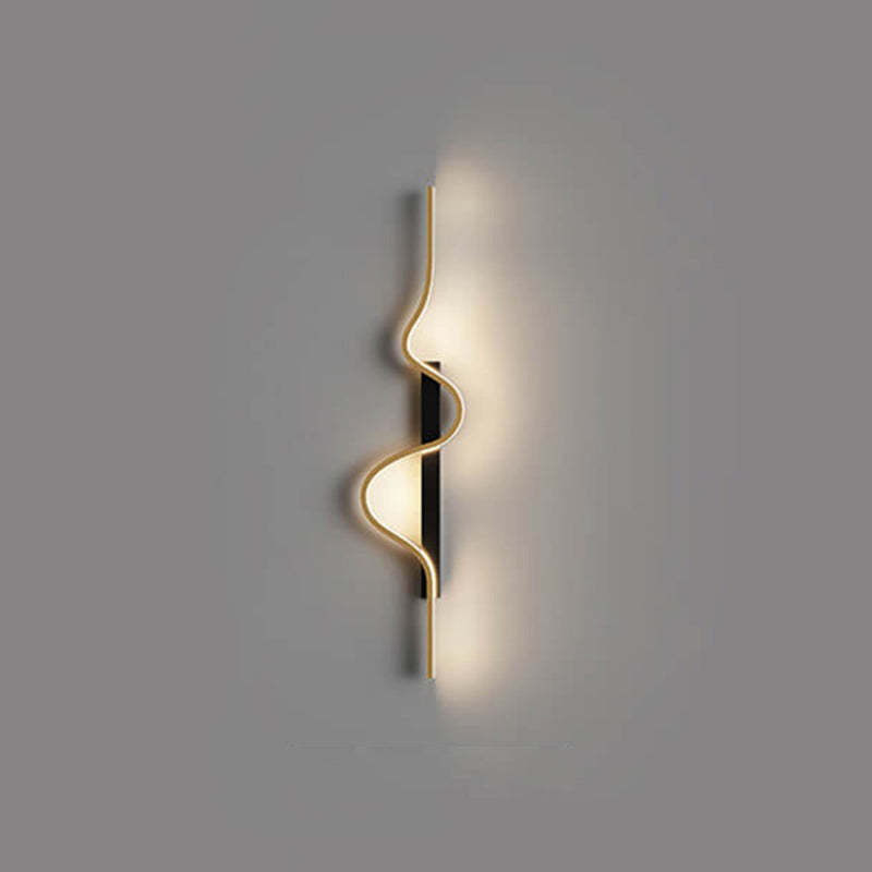 Minimalist Wave Aluminum LED Wall Sconce