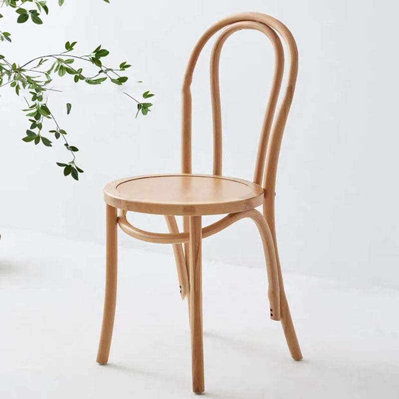 Traditional curved wicker wood dining chairs & benches