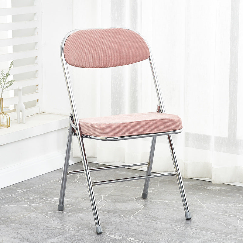 Vintage Velvet Steel Foldable Dining Chair