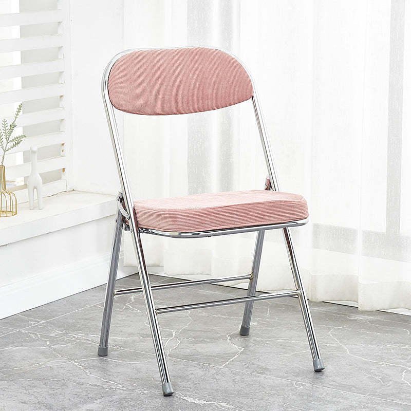 Vintage Velvet Steel Foldable Dining Chair