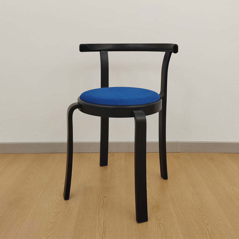Chinese Wood Flannel Dining Chair