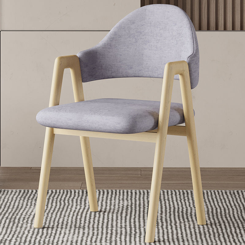 Contemporary Leather Upholstered Dining Chair — Turquoise Fabric Seat + Black Frame