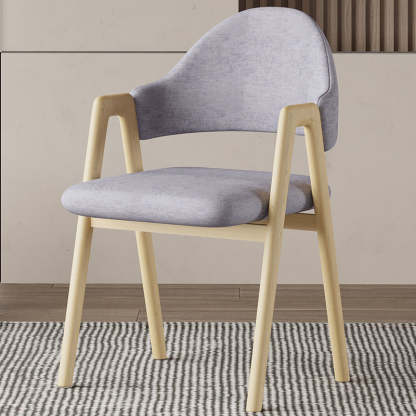 Contemporary Leather Upholstered Dining Chair — Turquoise Fabric Seat + Black Frame