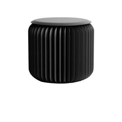 Scandinavian Cylinder PU Leather Foldable Footstool